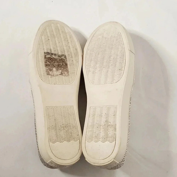 Steve Madden  Champagne Rinestone Slip on Platform Flat Sneaker Sz 7 US - Picture 8 of 8